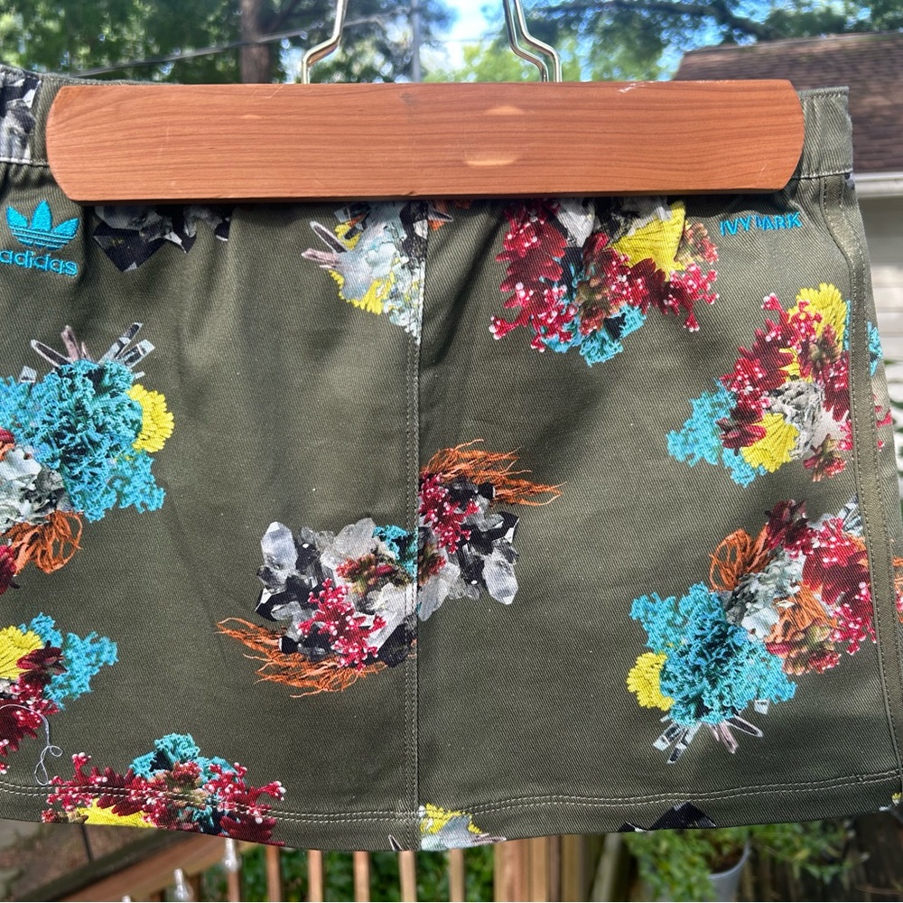 Adidas X Ivy Park Kids Floral Skirt - Green